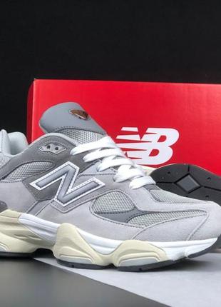 New balance 9060 сірі кросівки чоловічі замшеві нью баланс осінні кеди відмінна якість замша з сіткою весняні демісезонні демісезон низькі замша