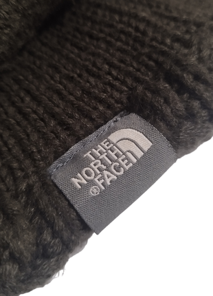 Винтажная зимняя вязаная шапка бини с козырьком the north face chunky knit visor beanie2 фото