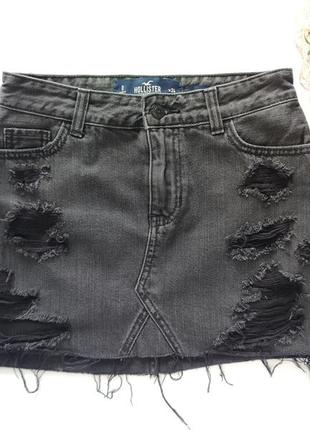 W24 крутая рваная юбка джинсовая артикул: 18431