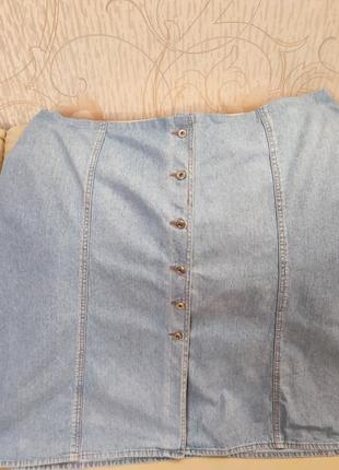 Джинсовая юбка юбка огромного размера супер-балал4 фото