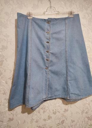 Джинсовая юбка юбка огромного размера супер-балал2 фото