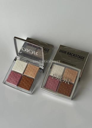 Dior backstage glow face palette 001 хайлайтер діор палетка хайлайтерів для макіяжу обличчя скульптор румʼяна тіні2 фото