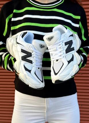 New balance 9060 white black