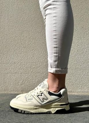 New balance 550 beige (black)10 фото