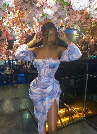 Розпродаж костюм prettylittlething комплект asos боді з рукавами + спідниця