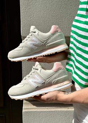 New balance 574 gray pink