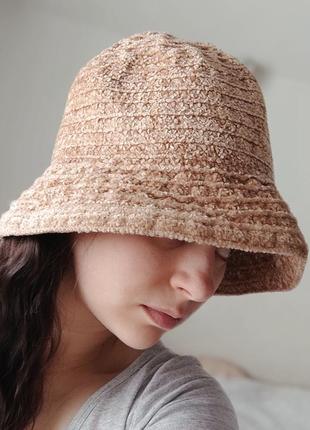 Панама капелюх тедді плюшева бежева світло коричнева кемел marks&spencer