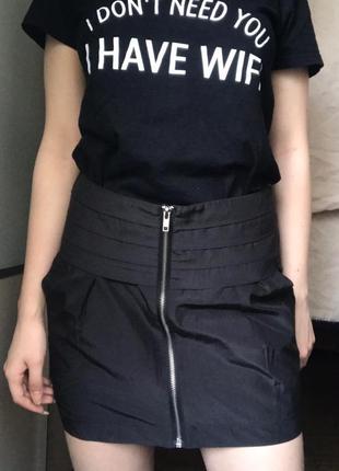 Юбка мини чёрная Top gina tricot