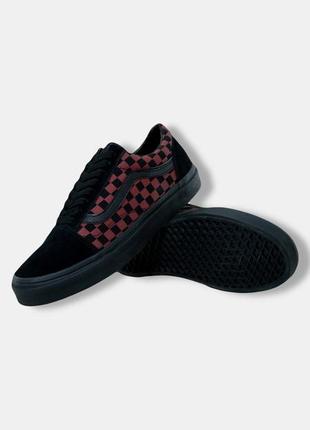 Мужские кеды vans classic tumble era / ванс олд скул в клеточку вансы