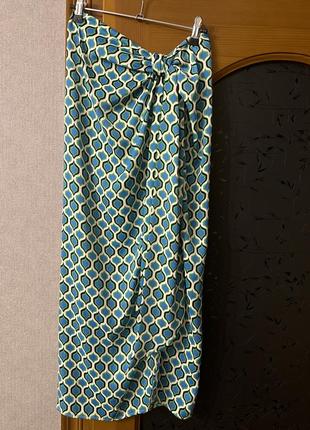 Атласная юбка zara с разрезом новая6 фото
