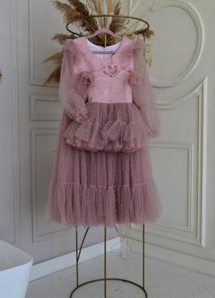Детское праздничное платье на рочек фемели лук family look