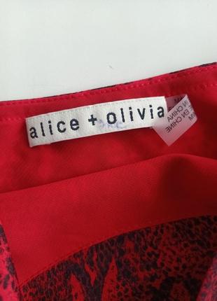 Alice + olivia шелковый топ блуза м9 фото