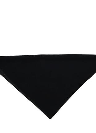 Чорна бавовняна бандана. однотонна, без малюнка. 55х55 см.7 фото