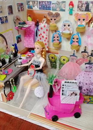 Дом для куклы барби и других – салон красоты, игровой набор, домик для куклы.