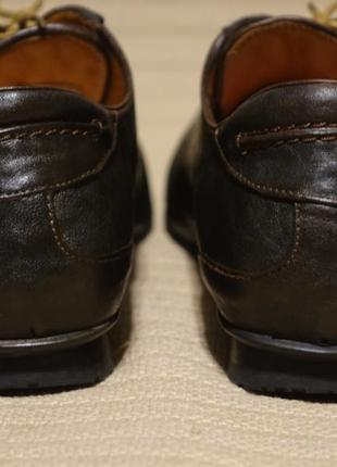 Оригинальные темно-коричневые фирменные закрытые кожаные туфли- оксфорды think! австрия 39 1/2 р.9 фото