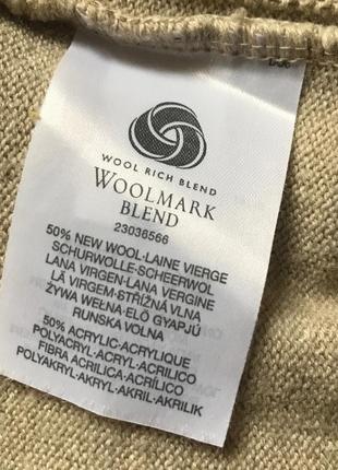 Woolmark, джемпер (светр) чоловічий класичний з вовни3 фото