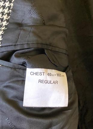 Pierre balmain шерстяной пиджак белый черный костюм блейзер l