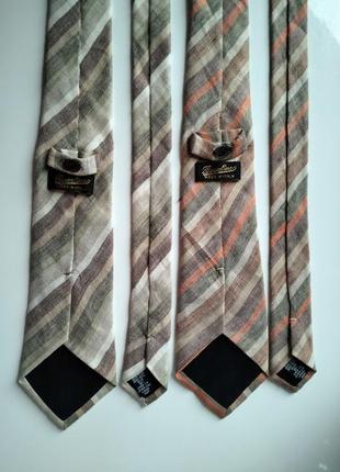 Краватка галстук смугастий borsalino лляний