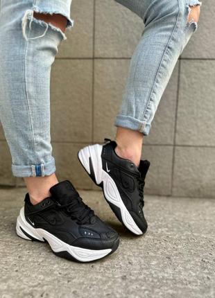 Nike m2k tekno black white6 фото