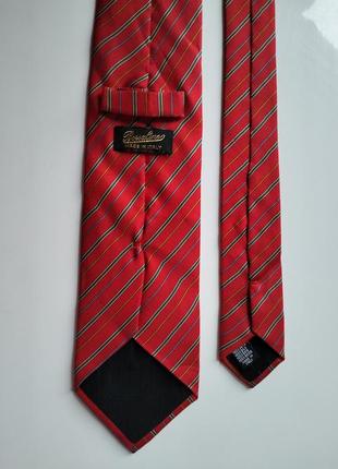 Красный полосатый галстук borsalino