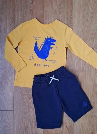 Набор для мальчика/шорты для мальчика/футболка с длинным рукавом/реглан4 фото