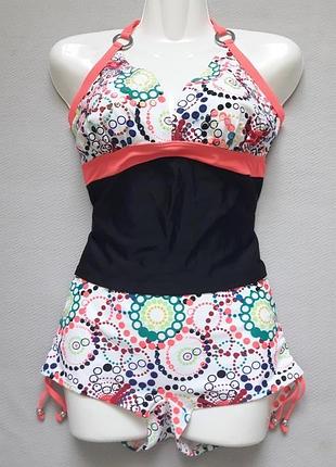 Мегаклассный купальник танкіні декорований паєтками wave beach