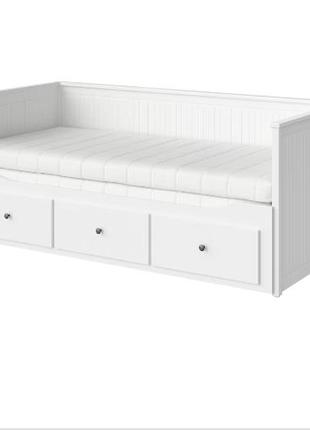 Кушетка hemnes з 3 шухлядами +2 матраци, білий/åsvang, 80х200 см