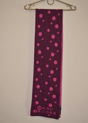 Дизайнерський двосторонній шарф шерсть, кашемір ангора marc jacobs