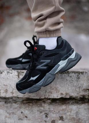 Кроссовки new balance 9060 black dark grey