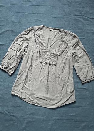 Блуза рубашка с вырезом