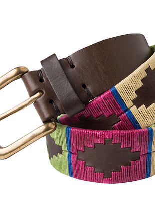 Кожаный ремень в стиле etro