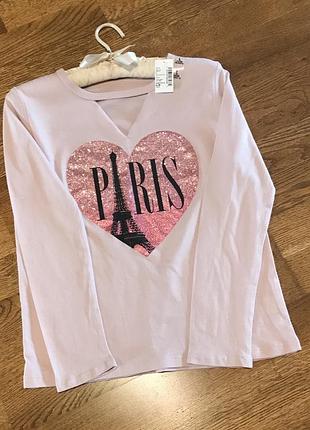 Футболка з довгим рукавом, реглан на дівчинку 10-12 років