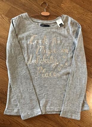 Реглан, футболка з довгим рукавом gap, на дівчинку 8-9 років