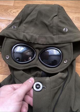 Чоловіча куртка, анорак c.p. company maroon soft shell goggle pullover smock3 фото