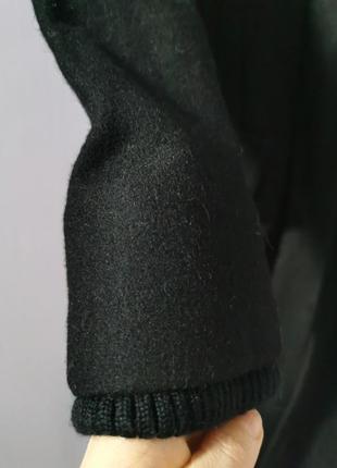 Красивое длинное женское шерстяное пальто с капюшоном3 фото