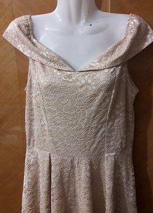 Bright deer новое  кружевное  нарядное  праздничное  вечернее платье  р м.