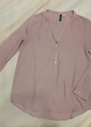 Полупрозрачная блузка h&m лилового цвета