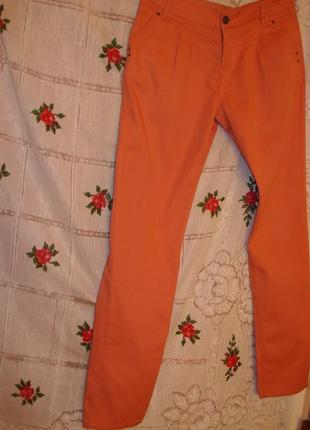 Супер джинсы летние кораллового цвета "denim co"р.12,100%коттон,испания.