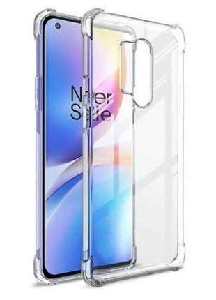 Чехол fiji proof для oneplus 8 pro бампер с усиленными бортами transparent