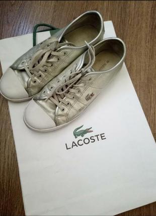 Стильні фірмові кеди lacoste розмір 38 оригінал