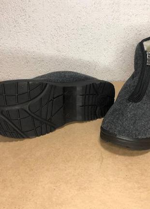Ботинки мужские утепленные на застежке 42 размер, ботинки мужские для работы. wc-865 цвет: серый