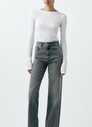 Джинси труби zara джинси wide leg zara