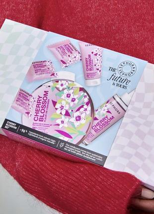 Sephora подарунковий набір cherry blossom гель спрей бомбочка