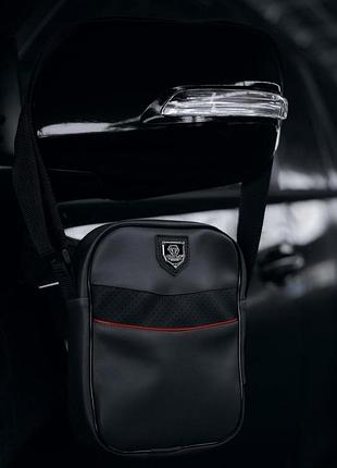 Барсетка шкір. philipp plein сірий