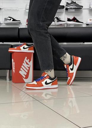 Кроссовки nike air jordan 1 low (orange)2 фото