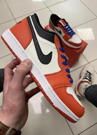 Кроссовки nike air jordan 1 low (orange)9 фото