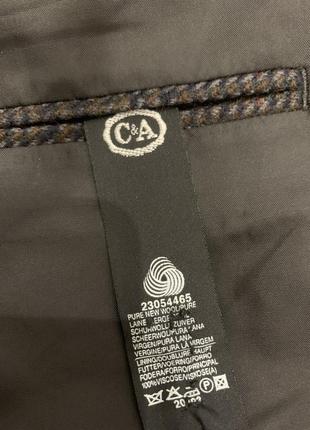 Вінтажний вовняний піджак c&a класичний чоловічий canda жакет блейзер7 фото