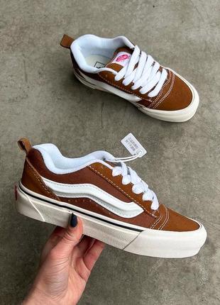 Крутезні кеди vans knu skool brown коричневі унісекс 36-45 р2 фото