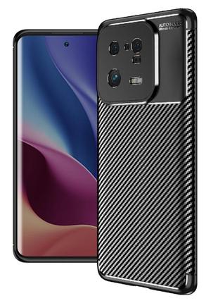 Чохол fiji ultimate carbon для xiaomi 13 pro противоударный бампер чорний