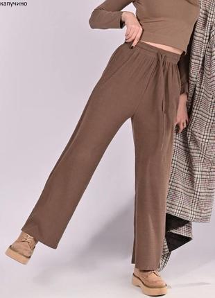 Штани жіночі широкі в рубчик штани жіночі демісезонні модні2 фото